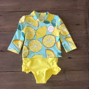 NWOT Just one you. Made by Carter’s Lemon 2 piece swimsuit